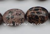 CIJ123 15.5 inches 13*18mm oval dyed impression jasper beads wholesale