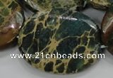 CIJ16 15.5 inches 30*40mm oval impression jasper beads wholesale