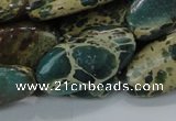 CIJ17 15.5 inches 15*30mm oval impression jasper beads wholesale