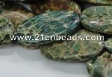 CIJ18 15.5 inches 20*40mm oval impression jasper beads wholesale