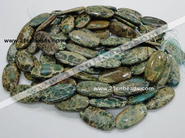 CIJ19 15.5 inches 20*40mm oval impression jasper beads wholesale