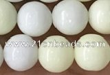 CIJ202 15.5 inches 8mm round ivory jade beads wholesale