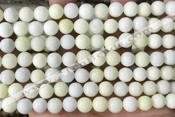 CIJ202 15.5 inches 8mm round ivory jade beads wholesale