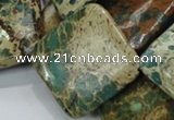 CIJ25 15.5 inches 40*40mm diamond impression jasper beads wholesale