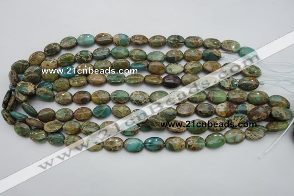 CIJ35 15.5 inches 10*14mm oval impression jasper beads wholesale