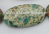 CIJ38 15.5 inches 25*50mm oval impression jasper beads wholesale