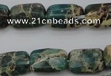 CIJ70 15.5 inches 8*12mm rectangle impression jasper beads wholesale