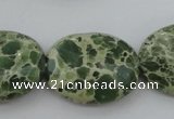 CIJ80 15.5 inches 13*18mm oval impression jasper beads wholesale