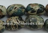 CIJ90 15.5 inches 10*14mm drum impression jasper beads wholesale