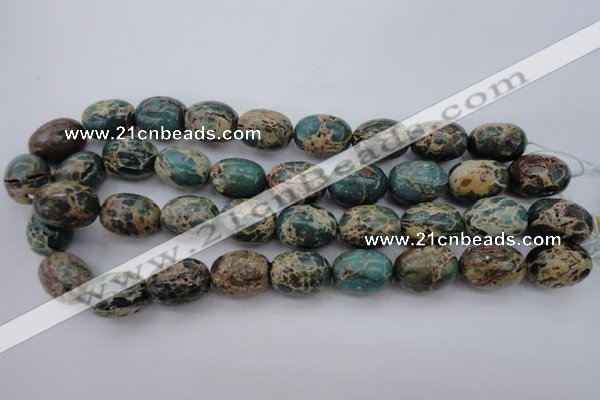 CIJ93 15.5 inches 15*20mm drum impression jasper beads wholesale