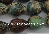 CIJ98 15.5 inches 15*20mm teardrop impression jasper beads wholesale