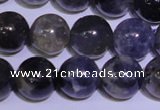 CIL04 15.5 inches 9mm round natural iolite gemstone beads