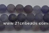 CIL108 15.5 inches 4mm round matte iolite gemstone beads