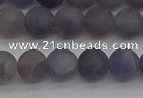 CIL109 15.5 inches 6mm round matte iolite gemstone beads