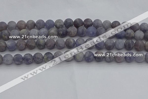 CIL110 15.5 inches 8mm round matte iolite gemstone beads