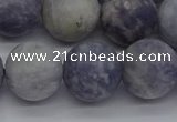 CIL112 15.5 inches 12mm round matte iolite gemstone beads