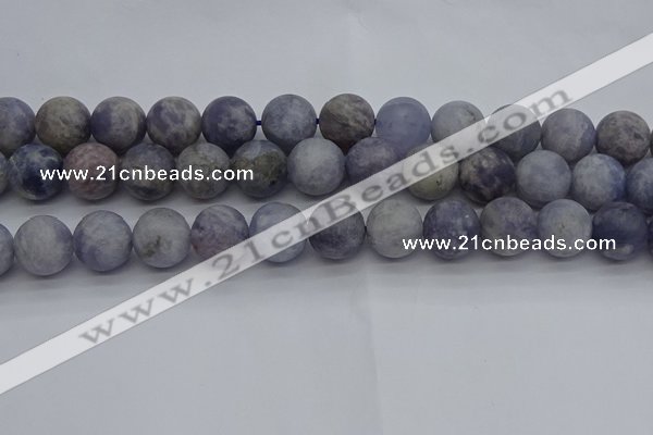 CIL112 15.5 inches 12mm round matte iolite gemstone beads