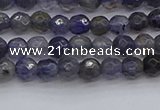 CIL117 15.5 inches 4mm faceted round iolite gemstone beads