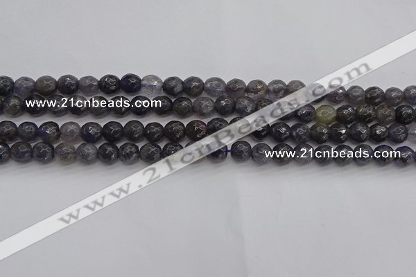 CIL118 15.5 inches 6mm faceted round iolite gemstone beads