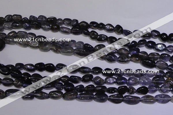 CIL40 15.5 inches 6*8mm nuggets natural iolite gemstone beads