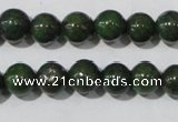 CIS01 15.5 inches 6mm round green iron stone beads wholesale