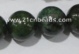 CIS05 15.5 inches 14mm round green iron stone beads wholesale