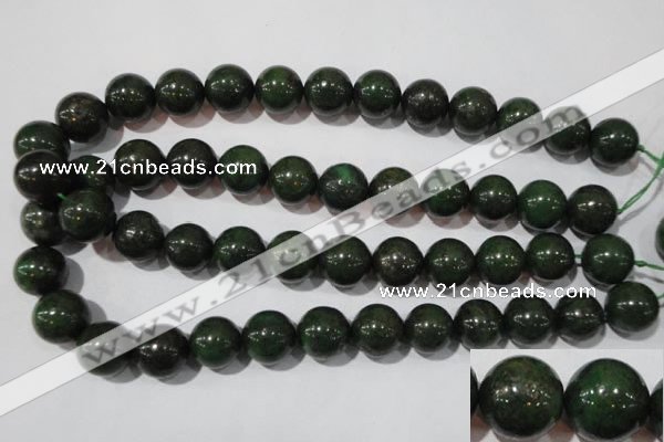 CIS06 15.5 inches 16mm round green iron stone beads wholesale