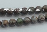 CJA01 15.5 inches 8mm round green jasper beads wholesale