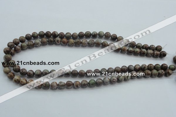 CJA01 15.5 inches 8mm round green jasper beads wholesale