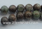 CJA02 15.5 inches 10mm round green jasper beads wholesale