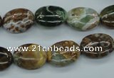 CJA18 15.5 inches 12*16mm oval green jasper beads wholesale