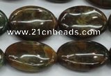 CJA21 15.5 inches 18*25mm oval green jasper beads wholesale