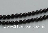 CJB01 16 inches 4mm round natural jet gemstone beads wholesale