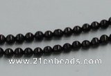 CJB01 16 inches 4mm round natural jet gemstone beads wholesale