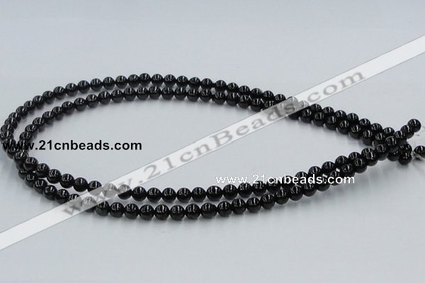 CJB02 16 inches 6mm round natural jet gemstone beads wholesale