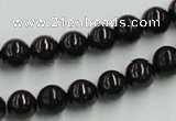 CJB03 16 inches 8mm round natural jet gemstone beads wholesale