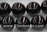 CJB05 16 inches 18mm round natural jet gemstone beads wholesale