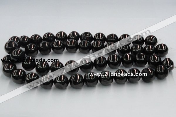 CJB05 16 inches 18mm round natural jet gemstone beads wholesale