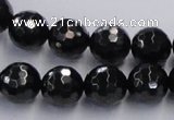 CJB08 16 inches 12mm faceted round natural jet gemstone beads wholesale