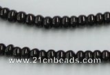 CJB09 16 inches 4*6mm rondelle natural jet gemstone beads wholesale