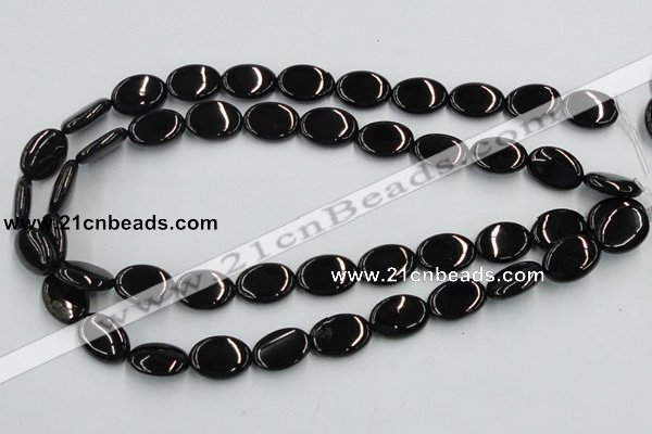 CJB18 16 inches 13*18mm oval natural jet gemstone beads wholesale