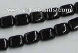 CJB25 16 inches 8*10mm rectangle natural jet gemstone beads wholesale