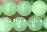 CJB310 15.5 inches 8mm round dyed green jade gemstone beads