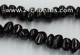 CJB32 16 inches 7*10mm chips natural jet gemstone beads wholesale