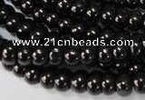 CJB48 15.5 inches 4*6mm rondelle natural jet gemstone beads