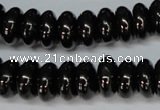 CJB49 15.5 inches 7*14mm rondelle natural jet gemstone beads