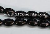 CJB52 15.5 inches 10*14mm rice natural jet gemstone beads