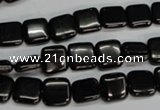 CJB58 15.5 inches 10*10mm square natural jet gemstone beads