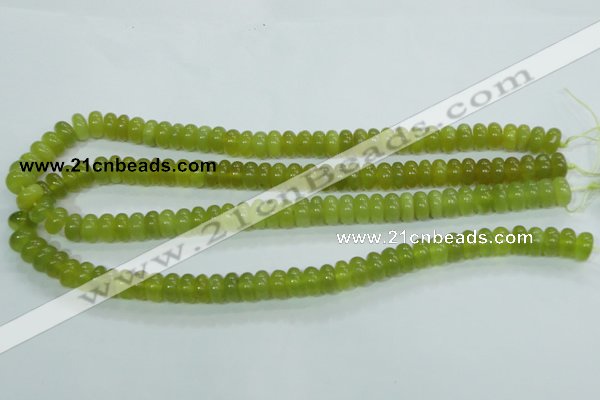 CKA104 15.5 inches 5*10mm rondelle Korean jade gemstone beads