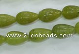 CKA107 15.5 inches 10*17mm teardrop Korean jade gemstone beads